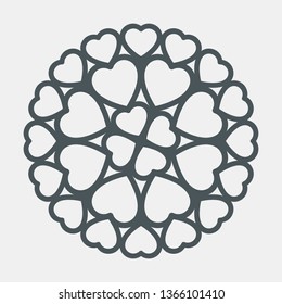 lace tissue heart quality vector illustration cut