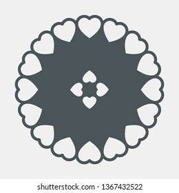 lace tissue heart quality vector illustration cut