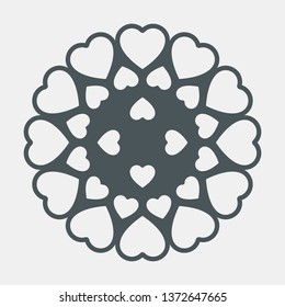 lace tissue heart quality vector illustration cut