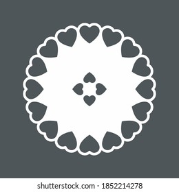 lace tissue heart quality vector illustration cut