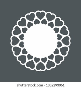 lace tissue heart quality vector illustration cut