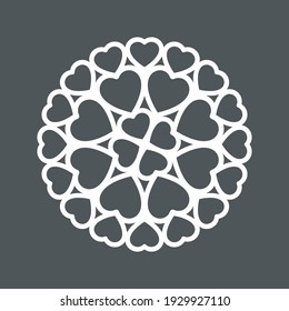 lace tissue heart quality vector illustration cut