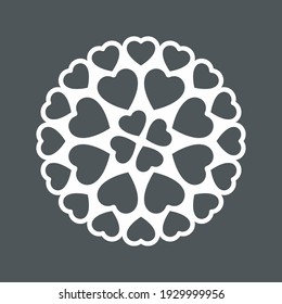 lace tissue heart quality vector illustration cut