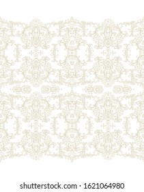 Lace  vector border  ornament  on white background