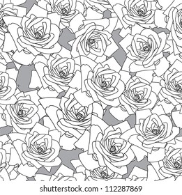 Lace vector fabric seamless  pattern with roses