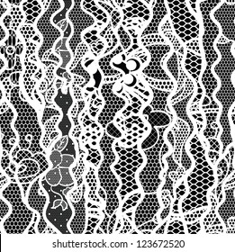Lace vector fabric seamless  pattern with roses