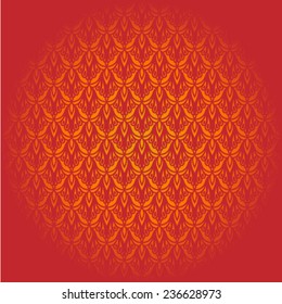 Lace vector fabric seamless pattern in red tones
