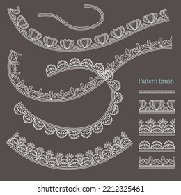 Lace vector seamless pattern. Pattern brush. 