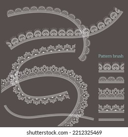 Lace vector seamless pattern. Pattern brush. 