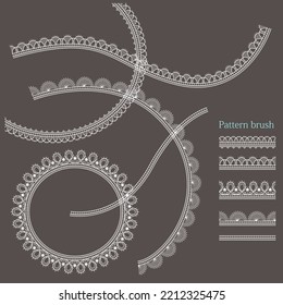 Lace vector seamless pattern. Pattern brush. 