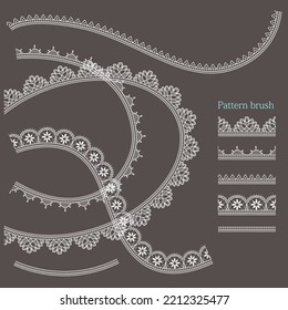Lace vector seamless pattern. Pattern brush. 