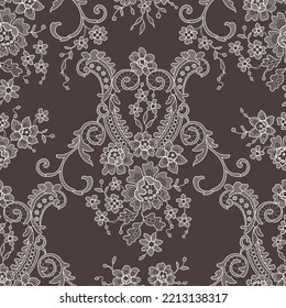 Lace vector seamless pattern vintage