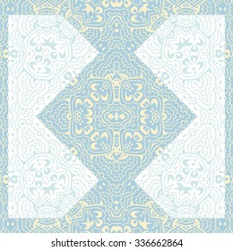 Lace vintage ornament, embroidery. Retro geometric pattern can be used for wallpaper, pattern fills, web page background,surface textures - stock vector.