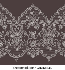 lace vintage ribbons seamless pattern