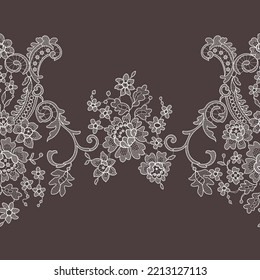 lace vintage ribbons seamless pattern