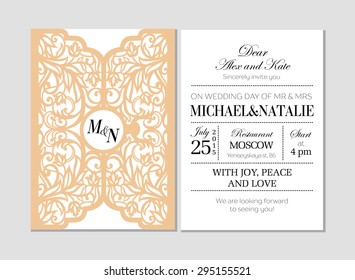 Lace wedding invitation