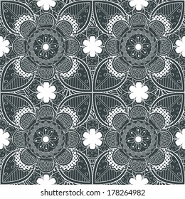Lace White Endless Seamless Pattern