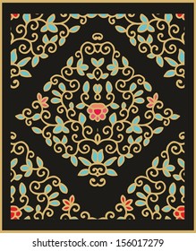 Laced floral pattern
