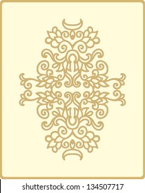Laced golden decorative composition