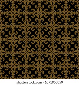 Lace-de-Luce (Lace of Lilies), 
Rich Francophile bronze seamless pattern.