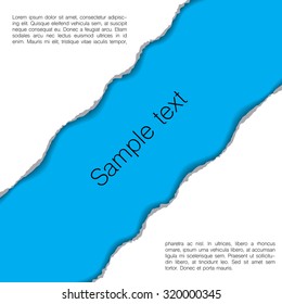 Lacerated paper with place for text.