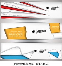 banners web de papel lacerado