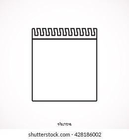Lacerated piece of paper from notebook.