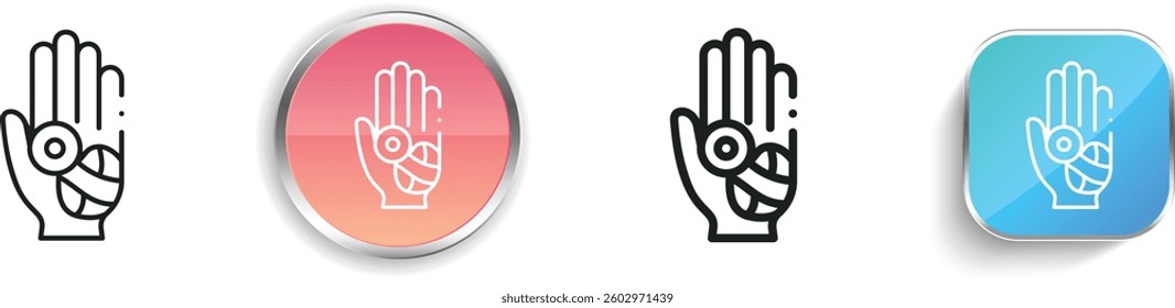 laceration icon. Thin Linear, Regular and Button Style Design Isolated On White Background