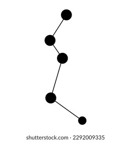 Sternbild Lacerta. Vektorgrafik.