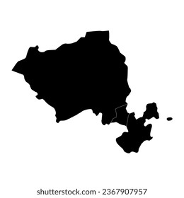 Mapa del distrito de Lachin, división administrativa de Azerbaiyán.