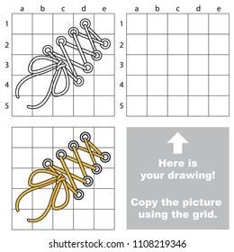 Lacing Cord, the educational game with simple game level. Copy the picture.