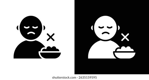 Lack of appetite icon concept, vector illustration