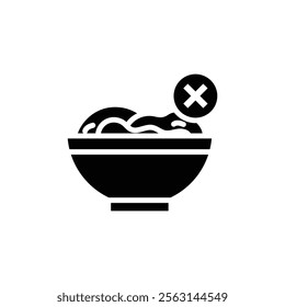 Lack of appetite icon Isolated flat vector in outline