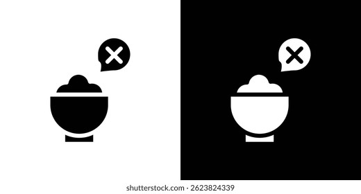Falta de ícone de apetite para o design de IU do aplicativo móvel da web de logotipo.