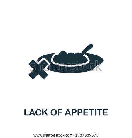Lack Of Appetite icon. Monochrome simple element from coronavirus symptoms collection. Creative Lack Of Appetite icon for web design, templates, infographics and more