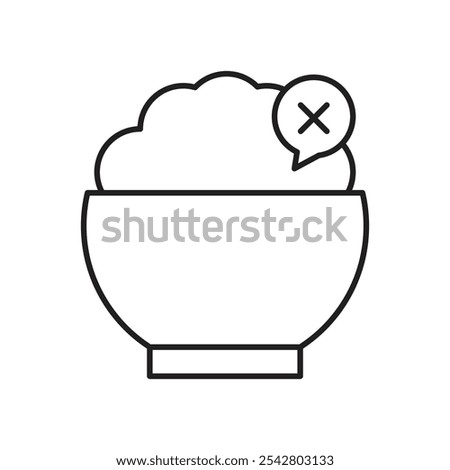 Lack of appetite icon simple black line style.