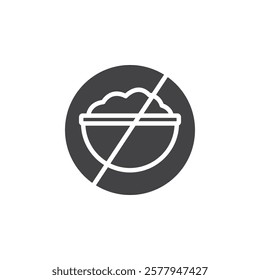 Lack of appetite icon Simple thin line flat symbol