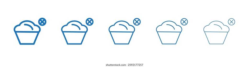 Lack of appetite icon Symbol collection thin outline set