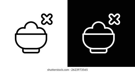 Falta de apetite ícone vetor, modelo de logotipo de ilustração em estilo moderno