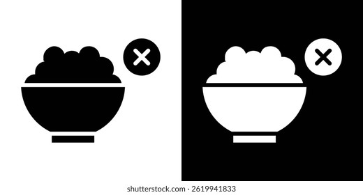 Falta de apetite ícone vetor, ilustração logotipo sólido, pictograma