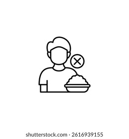 Lack Of Appetite vector line icon icons design