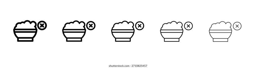Falta de diseño de iconos de apetito, logotipo, App, interfaz de usuario. Ilustración vectorial, EPS