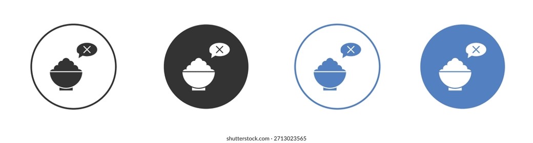 Falta de ícone de apsetita simples minimalista Vetor EPS