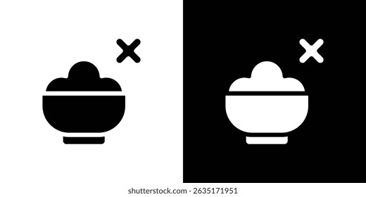Falta de ícone de apsetita no estilo de design moderno plano sólido.