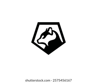 lack dog vector logo illustration design