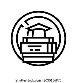 lack of education social problem line icon vector. lack of education social problem sign. isolated contour symbol black illustration