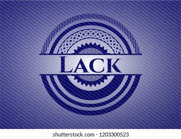 Lack emblem with denim high quality background