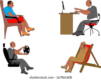 lack of exercise of modern people  image