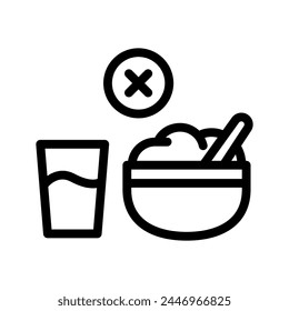 lack of food line icon illustration vector graphic. Simple element illustration vector graphic, suitable for app, websites, and presentations isolated on white background