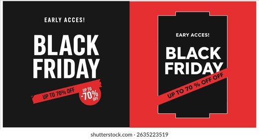 vetor de banner de sexta-feira ausente. Modelo de design de banner da web Black Friday. Design moderno com tipografia Black Friday e fundo de fita de venda. Conceito criativo para anúncio Black Friday, cartaz, banner